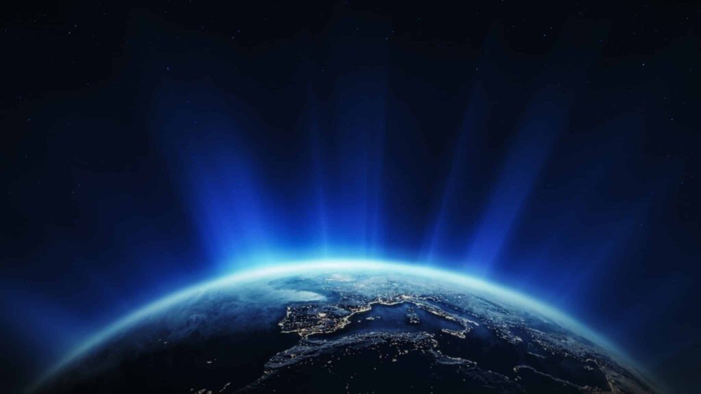 Glowing Planet Earth – Night in Europe with Cities Lights