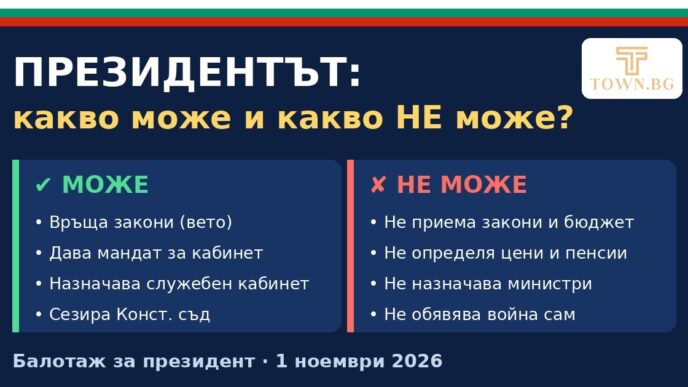 Какво може и какво не може президентът на България – правомощия преди балотажа на 1 ноември 2026